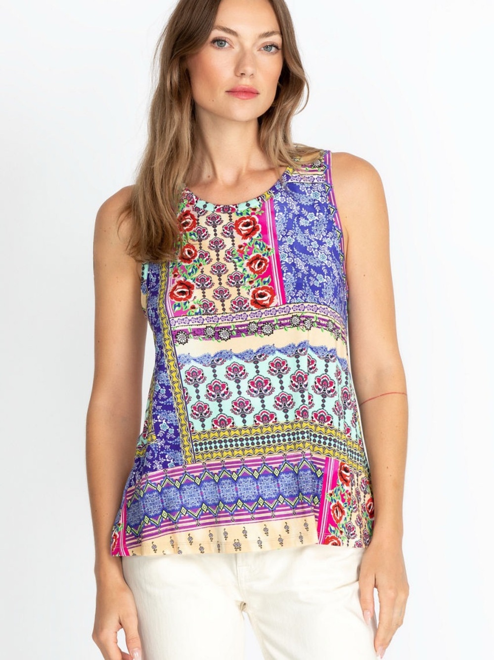 Johnny Was Franco Swing Tank  Floral Sleeveless Tank